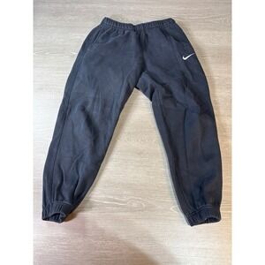 Nike Sweatpants Joggers Black Swoosh Logo Athletic Casual Mens Size S Pockets